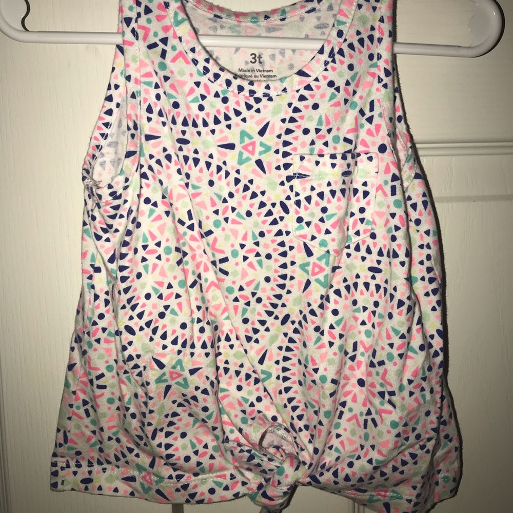 Kids tank top with tie